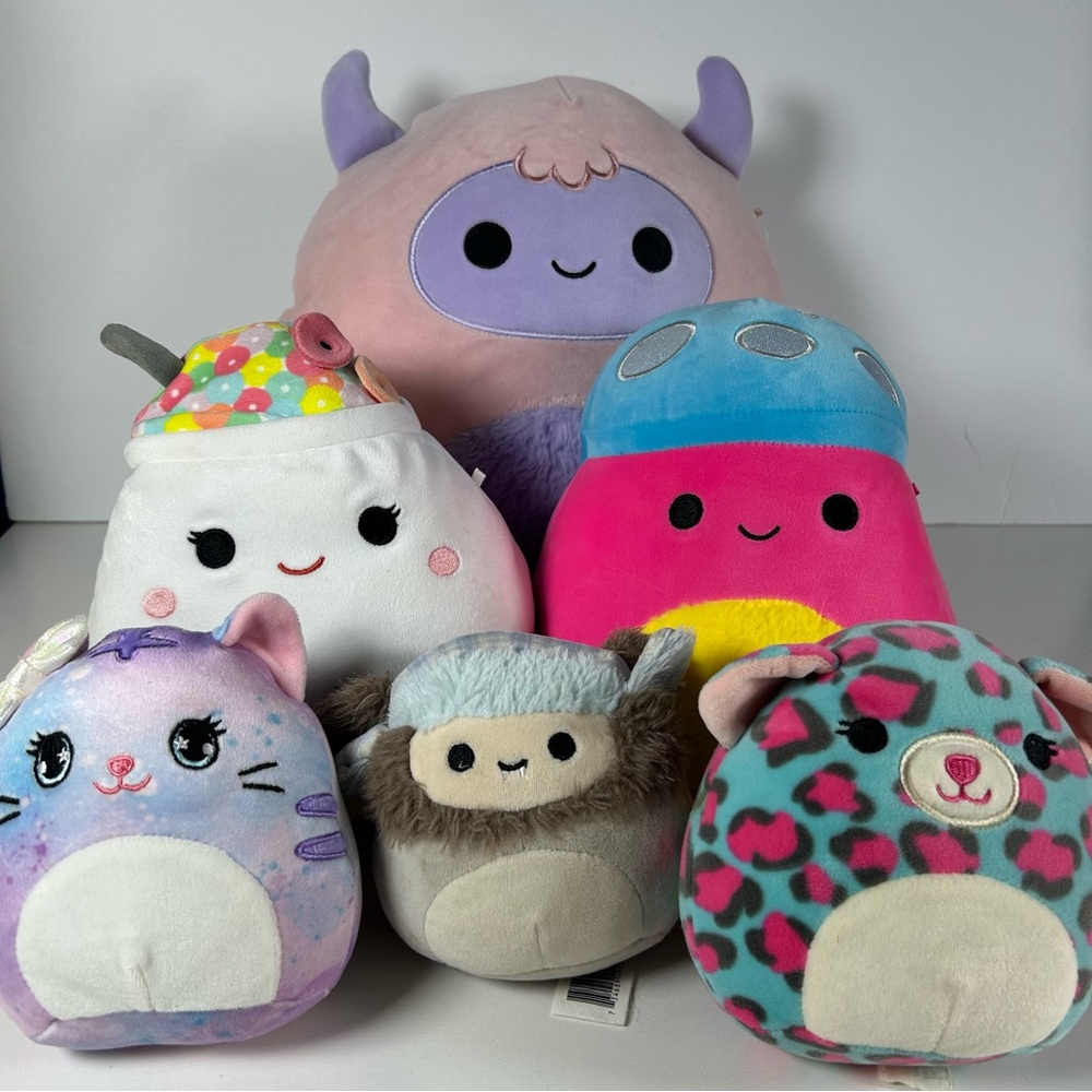 Squishmallow Variety Character Collection Medium to Small Size Bulk Lot 6 Pieces